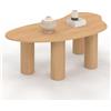 IDMarket - Tavolino ORGANIQUE 100 cm in legno effetto faggio