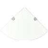 vidaXL Scaffale Angolare Supporti Cromati in Vetro Trasparente 25x25cm