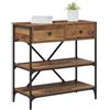vidaXL Tavolo consolle con cassetto Marrone 75 x 34,5 x 75 cm legno