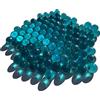 FAIRY TAIL & GLITZER FEE Palline di vetro trasparenti, turchese, blu, 16 mm, 500 g, sfere decorative in vetro