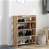 Generic Scarpiera 60x25x81 cm Legno Lavorato Colore Rovere | Stabile, resistente all'umidità, salvaspazio, pratica, facile da pulire
