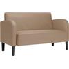 vidaXL Divano Divanetto Cappuccino 110 cm in Similpelle