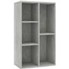 vidaXL Libreria/Credenza Grigio Cemento 50x25x80 cm Legno Multistrato