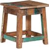 Biscottini Sgabello in legno basso quadrato 26x26x30 cm - Sgabellino da bagno - Panchetto in legno riciclato - Sgabellino piccolo - Supporto per piante - Sgabelli da ristorante, bar e cucina