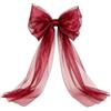 Generico Fiocchi per albero Natale tulle, decor per fondali Fiocchi nuziale gigante | Grande Fiocchi in tulle trasparente, leggero e fluido, facile acconciare, mantiene forma per alberi Natale, matrimoni, feste