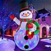 Danxilu Pupazzo di Neve Gonfiabile Natale 240cm con Luci LED Multicolore | Gonfiabili Natalizi Esterno Decorazione con Ghirlanda per Esterni Interno Giardino Feste Prato Cortile