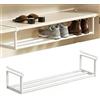 HX-pyahgtv Scarpiera pensile allungabile, regolabile 40 - 70 cm, in acciaio al carbonio da appendere, salvaspazio, per armadio, cucina e bagno, bianco