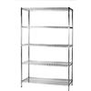 Archimede Sistema Componibile, Scaffale Cinque Ripiani, Grigio (Cromato), 121 x 61 x 200 cm