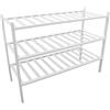 TuliperMood Scaffale in bambù a 3 livelli, scarpiera autoportante, per casa, bagno, soggiorno, 68,6 x 28 x 50 cm, bianco
