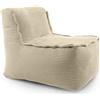 LUMALAND Pouf modulare centrale in velluto a coste da 200 l, per divano modulare | Abbinamento ideale con poltrona e pouf | Bean Bag con imbottitura | Cuscino per interni lavabile per soggiorno