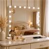 Clevich Specchio da Trucco con Luci, Hollywood Specchio (Bianco, 80 x 60 cm)