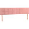 vidaXL Testiera Rosa 180x5x78/88 cm in Velluto