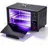 BORDRISE 80W Macchina per polimerizzazione resina UV Luce UV a 395 nm con 80 LED | luce indurimento in resina UV con vassoio rimovibile, Funzioni di timer e riscaldamento per resine per stampa 3D