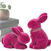 Generico Rabbit Statue - Flocked Easter Animal Design, Mantel Decoration, Resin Bunny for Easter, Spring Season, Home, Tabletop, Shelf Display, Party Centerpiece, Tiered Tray, Fireplace,