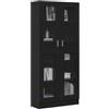 vidaXL Armadio per Libri 4 livelli 82,5 x 30,5 x 185 cm Rovere nero | Hai tantissimo spazio con 10 scomparti per mostrare e organizzare i tuoi libri e decorazioni Con ripiani regolabili,