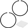 M METERXITY 2-Pack Kit Anelli Pistone Motore, 36mm x 1.5mm Spessore Set Anelli Pistone in Ghisa Sferoidale Standard Sostituzione per Piccoli Motori/Macchinari [Nero]