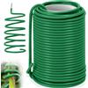 Dinhauyon Filo Giardino Verde 3.5mmx20m, filo da giardino rivestito in plastica, utilizzato per legare piante rampicanti, fiori, verdure, arbusti, viti, cetrioli, pomodori, supporti per piante di rose
