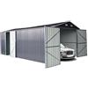Italfrom Box Casetta Casette Rimessa Ripostiglio Garage Auto Giardino Zincata Antracite Misura cm 500x300x232h - cod. [4535]