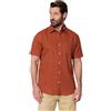 Amazon Essentials Camicia in Lino a Maniche Corte, Vestibilità Regolare Uomo, Mattone Rosso, M