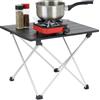 Relaxdays Tavolino da Campeggio Pieghevole, HLP 32x39x34 cm, Tavolo da Giardino Esterno per Picnic, in Alluminio, Nero