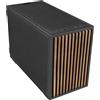 Lian Li B4-mATX Wood, Mini Tower, PC, nero, legno, micro ATX, Mini-ITX, acciaio, noce, lana, gaming