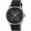 Citizen CTO BM6980-08E - Orologio da uomo con cinturino in pelle da 42 mm, cassa in acciaio, Cinturino