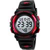 SKMEI Orologio digitale per bambini, impermeabile, sportivo, con luce LED a 7 colori, sveglia, cronometro, orologio da polso per ragazze e bambini