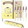 Get Trend Sanrio Set di Cancelleria Pompompurin, Quaderno A5 da 96 Pagine e 5 Penne