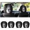 Generico 4 Pezzi Copri Poggiatesta Auto Universali, Halloween Stampa Horror | Elastici Traspiranti e Lavabili Copri Poggiatesta, Auto Sedili Decorazione Spettrale Ideale per Halloween e Feste a Tema