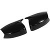 Generico Lato Retrovisore Calotta Calotte Coprispecchietto Laterale Auto Per Ford Per Kuga, Per S-MAX, Per C-MAX 2007-2019 Guscio Esterno Per Specchietto Retrovisore(Nero lucido)