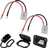 CESFONJER Connettore per Batteria 50A, connettore Power 10AWG 30cm Grigio, Telaio di Montaggio a Incasso per Presa Batteria con Copertura per Auto, Camper, roulotte, Barca