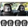 Generico 4 Pezzi Copri Poggiatesta Auto Universali, Halloween Stampa Horror | Elastici Traspiranti e Lavabili Copri Poggiatesta, Auto Sedili Decorazione Spettrale Ideale per Halloween e Feste a Tema