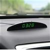 Riloer Orologio della temperatura dell'auto, termometro dell'orologio digitale del cruscotto automatico Tensione universale con display LCD per interni dell'auto, verde