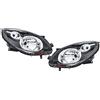 EASYSHOP24H Set 2 Faro Fanale Proiettori Anteriori Destro e Sinistro Compatibili per Twingo 2007-2011 H4 Parabola Nera Predisposto per Regolazione Elettrica