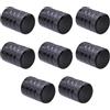 GXAHSOL 8 pezzi Tappi per Gomme Auto in Alluminio, Tappi per Valvole Pneumatici in Alluminio, Cappucci stelo valvola pneumatici Per auto, SUV, moto e bici, Nero