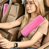COFIT Copri Cintura di Sicurezza Auto Peluche, 2 Pezzi Copricintura Morbido, Protezione Imbottitura Cintura Universale, Interni Macchina Accessori, Rosa