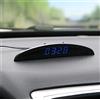 Riloer Orologio temperatura auto, Universal Auto Cruscotto Orologio Digitale Termometro Tensione con Display LCD per Interni Auto, Blu
