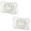 Chicco Physioforma - Mini ciuccio in silicone, 2 - 6 mesi, 2 pezzi, set di ciucci per neonati, aiuta la respirazione fisiologica e favorisce lo sviluppo della bocca, luminoso, 60 g