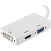 Zuya Mini DisplayPort DP Thunderbolt a DVI VGA HDMI compatibile cavo adattatore 3 in 1 per iMac Mac Mini Pro Air Book a monitor TV