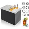 GarveeHome Ghiacciaia Da Incasso Professionale in Acciaio Inox Per Cucina Esterna - Isolata Con Schiuma PU Scorrevole o Cerniera Capacità 50QT/28QT, Perfetta Outdoor Kitchen Storage