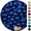 EinsSein 0,35kg Palline di cioccolato con nocciole e cioccolato fondente e bianco blu scuro lucido | confetti mandorla matrimonio laurea cioccolato nascita bimbo colorati bambina | confettata kit