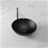 neoro n40 lavabo da appoggio in vetro Ø 42 A: 14,5 cm, BN0872BM, n40 nero opaco [Lavabi > Lavabi da Appoggio]