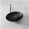 neoro n40 lavabo da appoggio in vetro La: 50 A: 13,5 P: 38 cm, BN0873BM, n40 nero opaco [Lavabi > Lavabi da Appoggio]