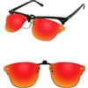 ThunderClap Occhiali da sole polarizzati con clip flip-up compatibili con Ray-Ban RB5154 49 mm per uomo donna protezione UV