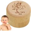 Generico Scatola per fatina dei denti,scatola per denti,Scatola dei ricordi per bambini in legno per denti - Contenitore per i denti per regalo di compleanno per baby shower, regali fata, regalo ricordo per ra