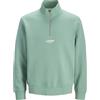 JACK & JONES Jjesoho - Felpa con Zip Hn Noos, Blu Minerale, L