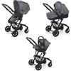 Foppapedretti Up3 i-Size sistema combinato, Titanio