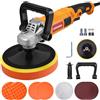 HYCHIKA BETTER TOOLS FOR BETTER LIFE HYCHIKA Lucidatrice Auto 1580W, Lucidatrice Ruotazione, Kit Lucidatura Auto, Controllo Variabile a 6 Velocità, Motore in Rame Puro, Lucidatrice con 180 mm Polierpad, Polisseuse