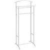HAKU Servo Muto da uomo, bianco, acciaio tubolare - Dim.: L 48 x A 36 x P 107 cm, Stile: Moderno