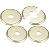 M METERXITY 4 Pezzi Flangia Divisa da Parete, 17mm[0.67] ID ABS Rotonda Autoadesiva Piastra Copertura Copriforo per Accessori Tubi/Pavimento/Soffitto, Piastre Idrauliche [Oro, 70mm 2.76 OD]